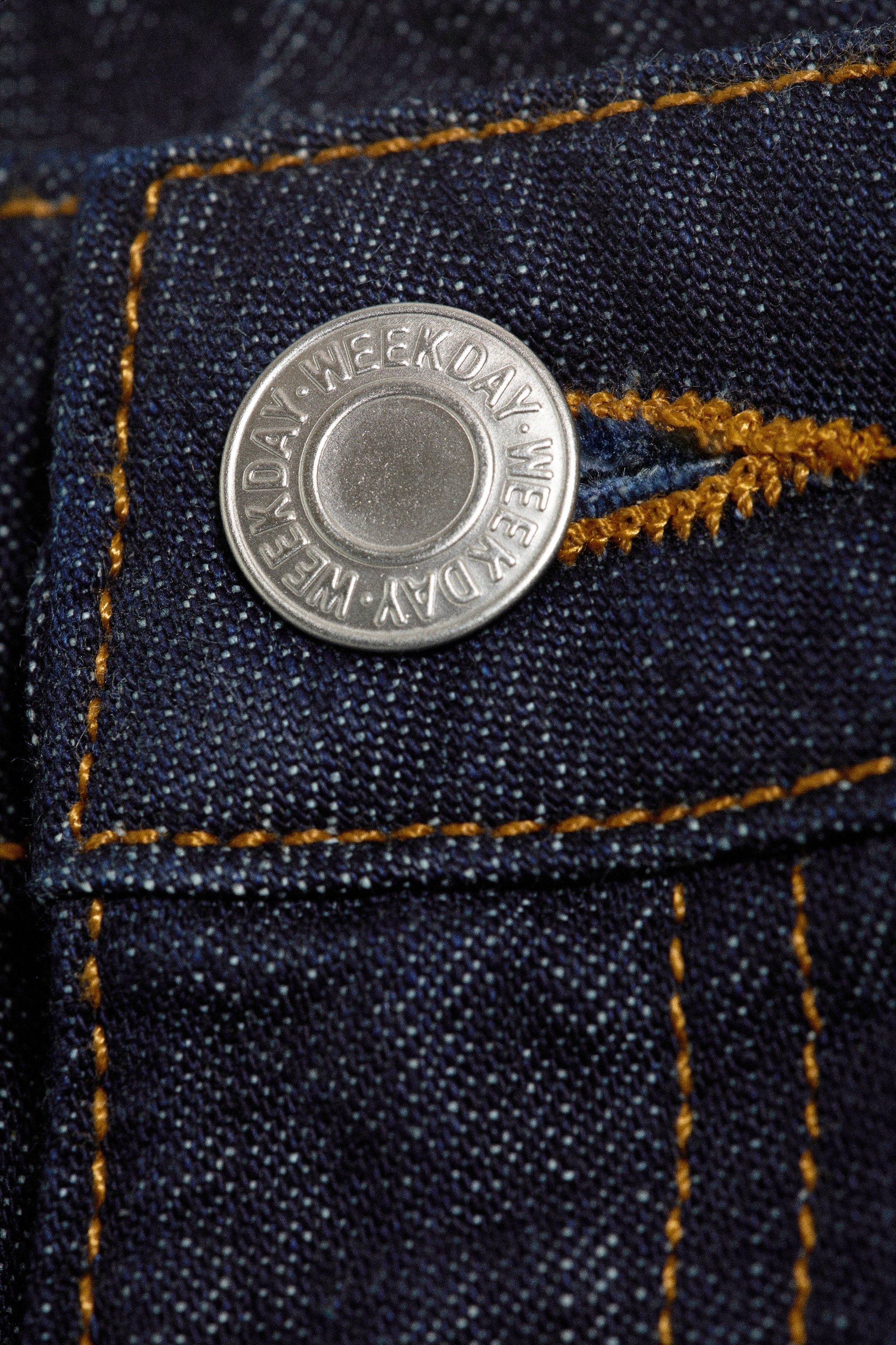 Blue Rinse – Bleu foncé - Short denim longueur genou taille basse standard Atom - 5