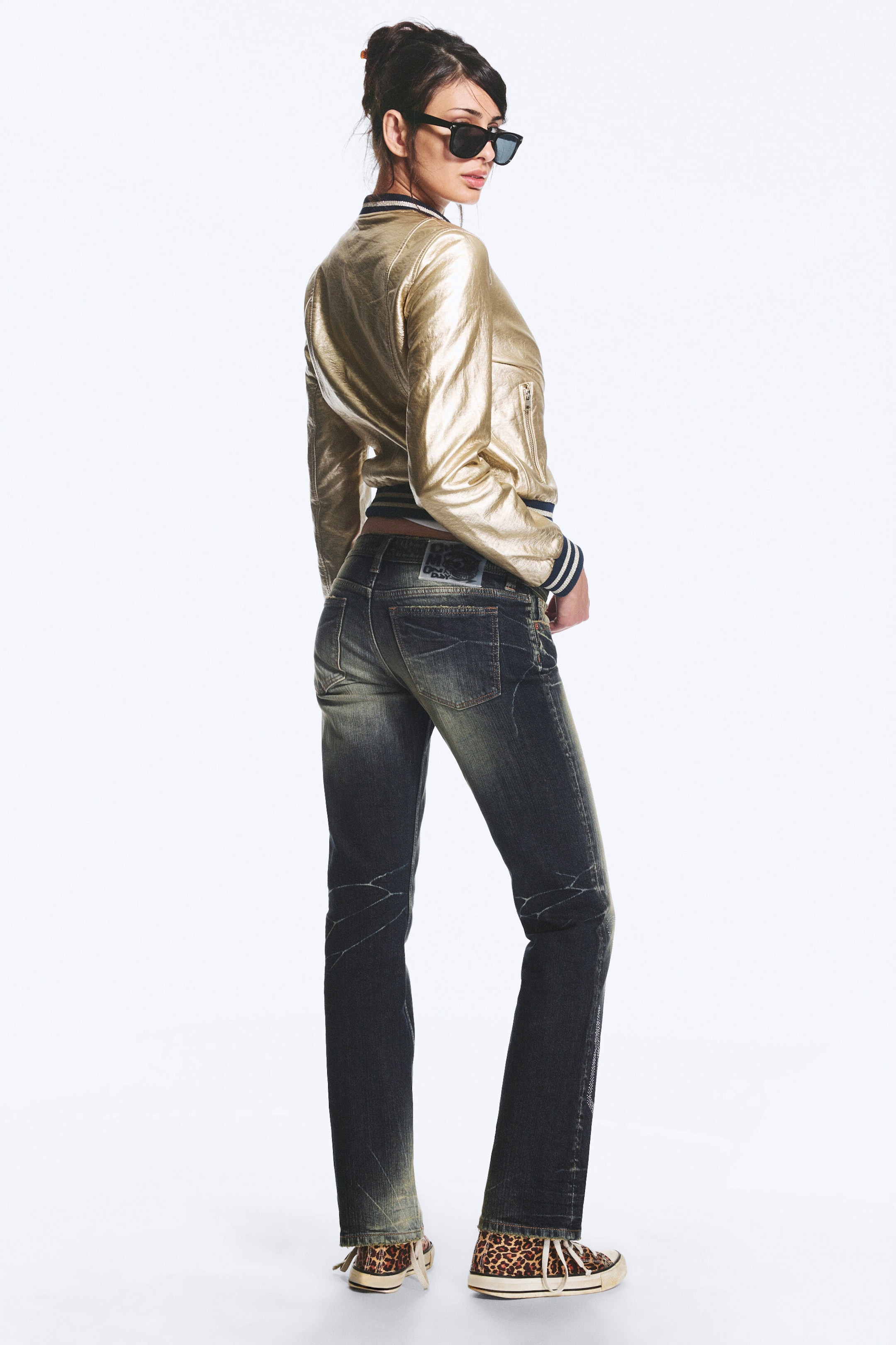 Calcite Blue - Dunkelblau - RIOT LOW WAIST RHINESTONE BOOTCUT JEANS - 3