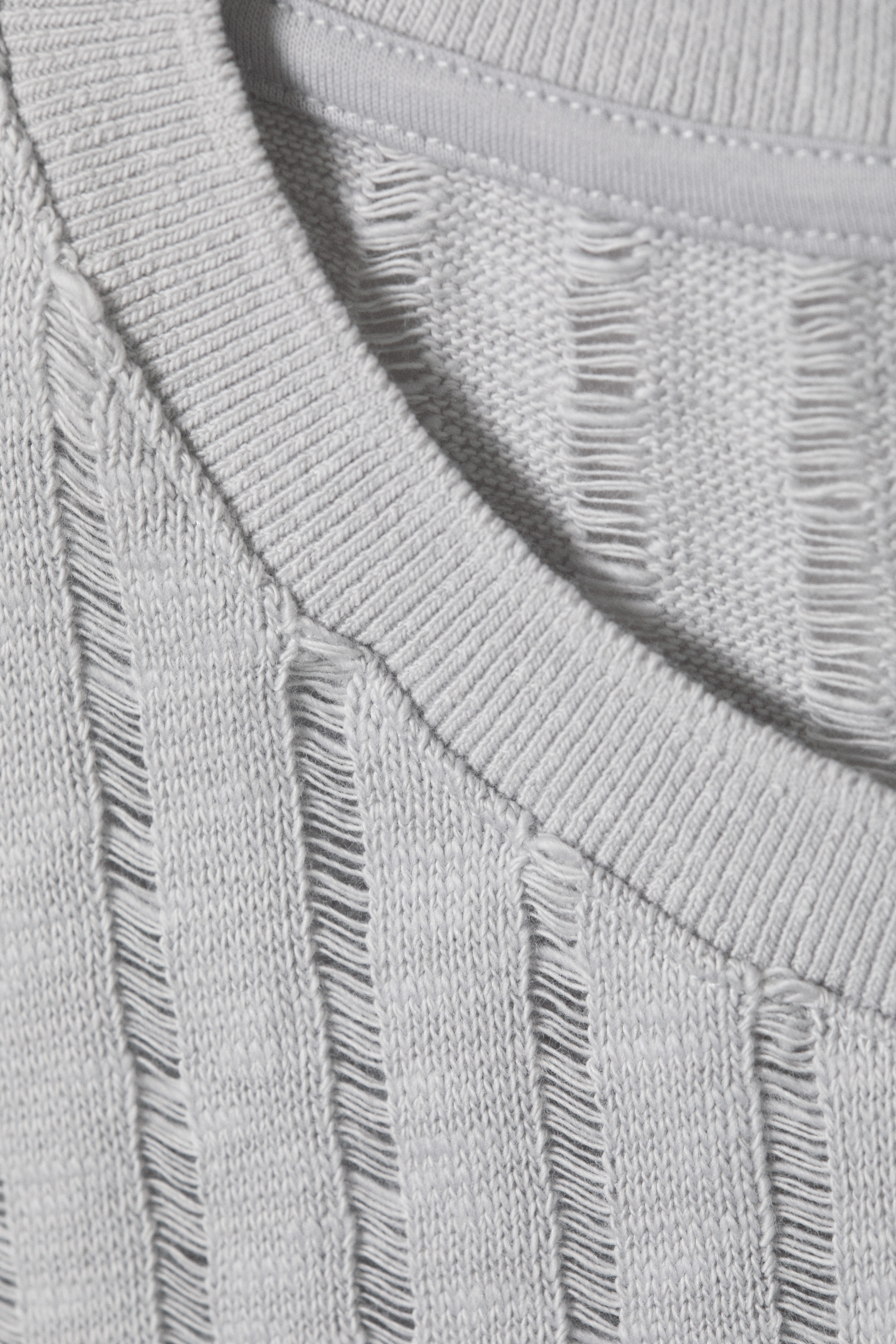 Visualizza immagine più grande: Canotta boxy in cotone strutturato - Grigio chiaro mélange - UOMO | H&M IT 6