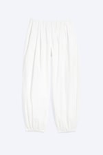 Weiß - Ballonhose aus Baumwolle - 4