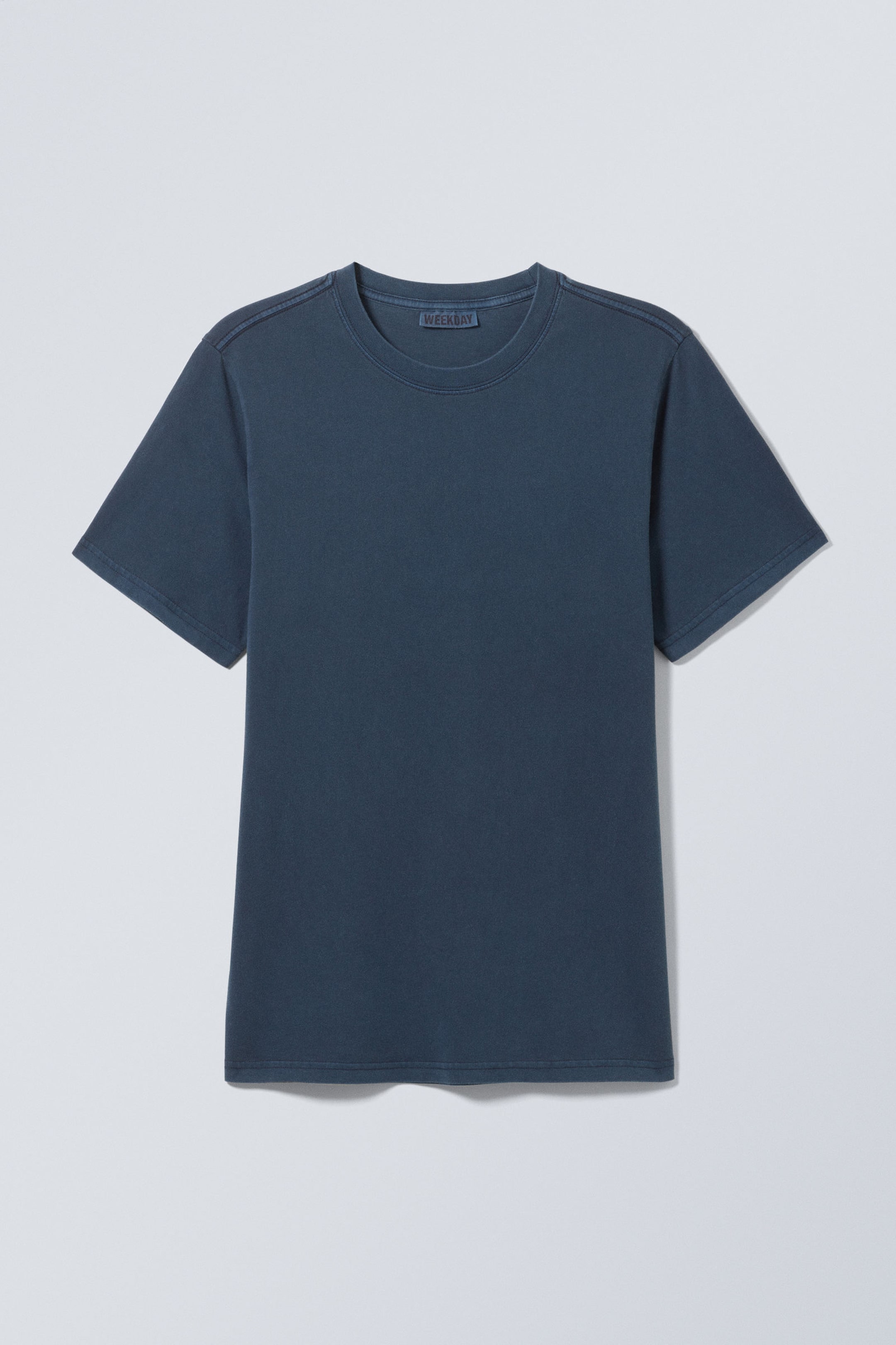 Donkerblauw met wassing - Standaard middelzwaar T-shirt - 3