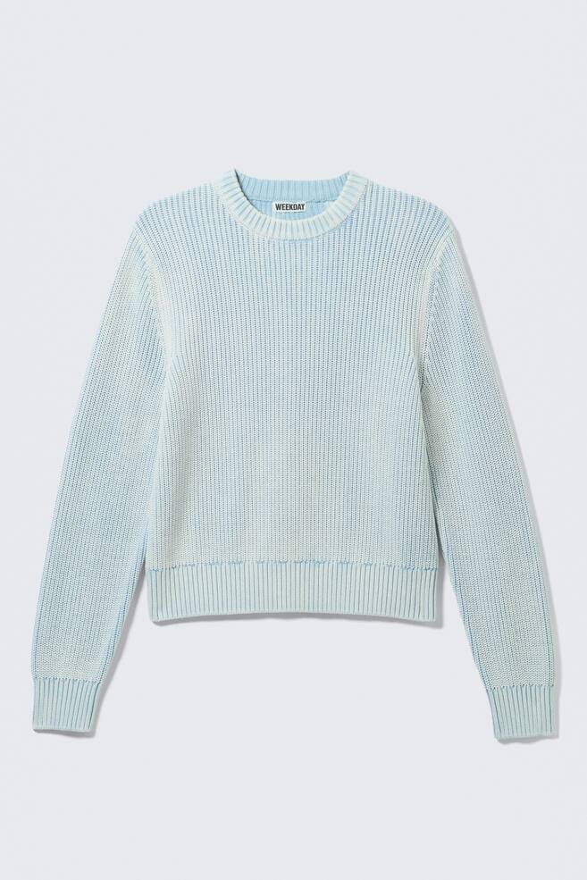 Maglione Shrunken in cotone - Azzurro lavato - 1