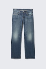 Mine Blue - Medium Blue - Arrow Low Rise Regular Straight Leg Jeans - 0