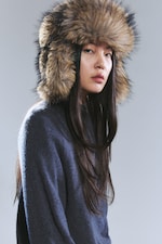 Dark Mole - Faux Fur Trapper Hat - 0