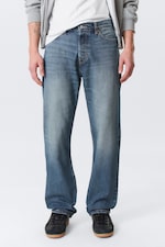 Radio Blue - Medium Blue - Space Mid Rise Relaxed Straight Leg Jeans - 3
