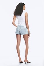 Dream Blue - Ljusblå - Venus Frayed Low Waist Denim Hotpants - 2