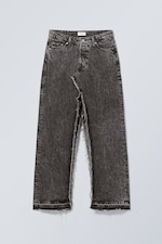 Schwarz/Stone-Waschung - Langer Jeansrock Rhea - 0
