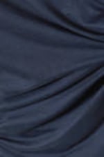 Dunkelblau - Asymmetrisches Drape-Top aus Lyocell - 1