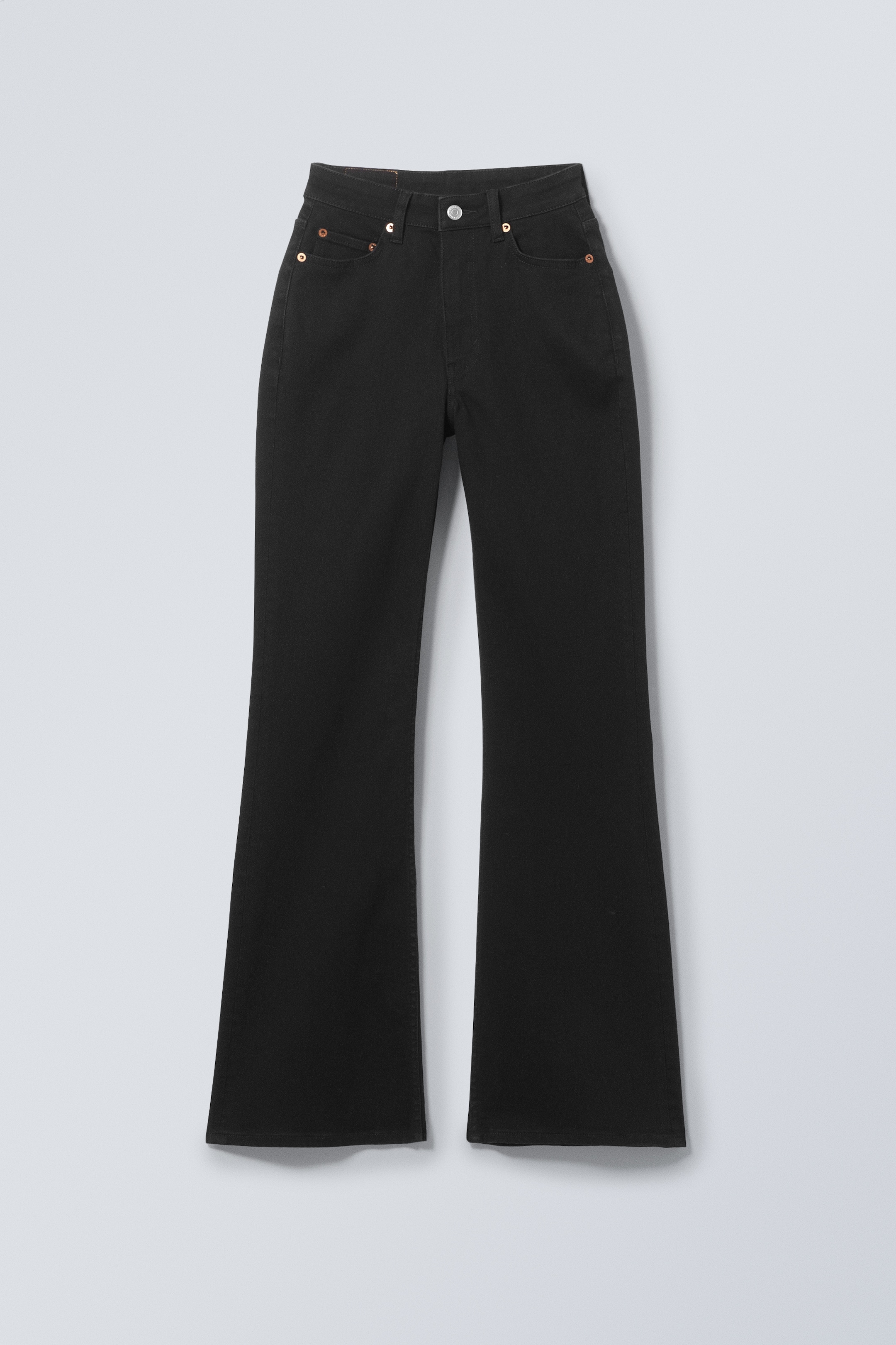 Größeres Bild anzeigen: Glow Curve High Waisted Regular Flared Leg Jeans - Black Rinse - Schwarz - Ladies | H&M AT 1