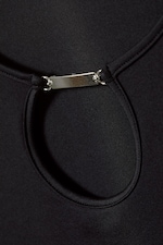 Black - Enya Cut Out Metal Long Sleeve - 1