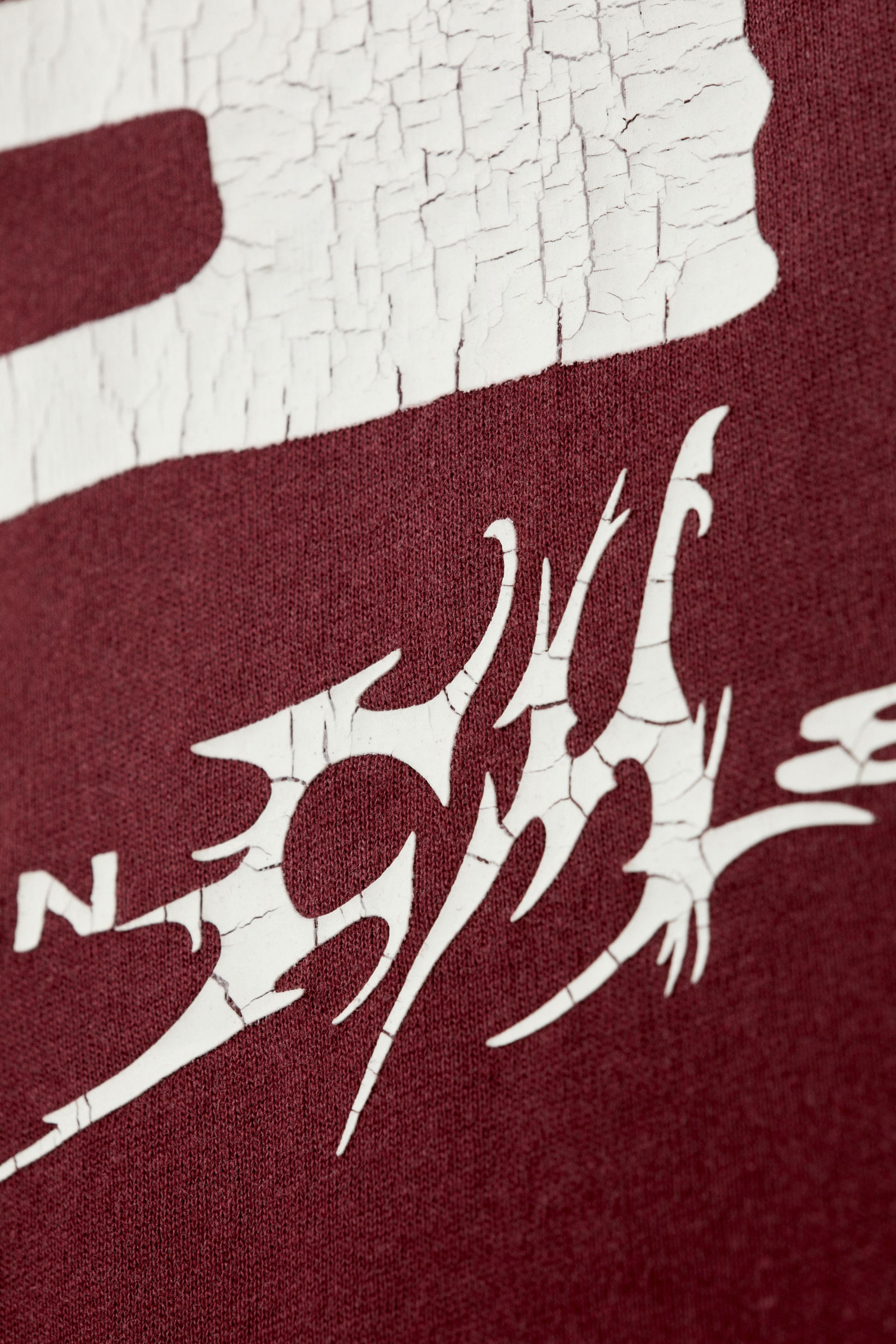 Zonverbleekt donkerrood - CM x LB uniseks T-shirt met korte mouwen - 9