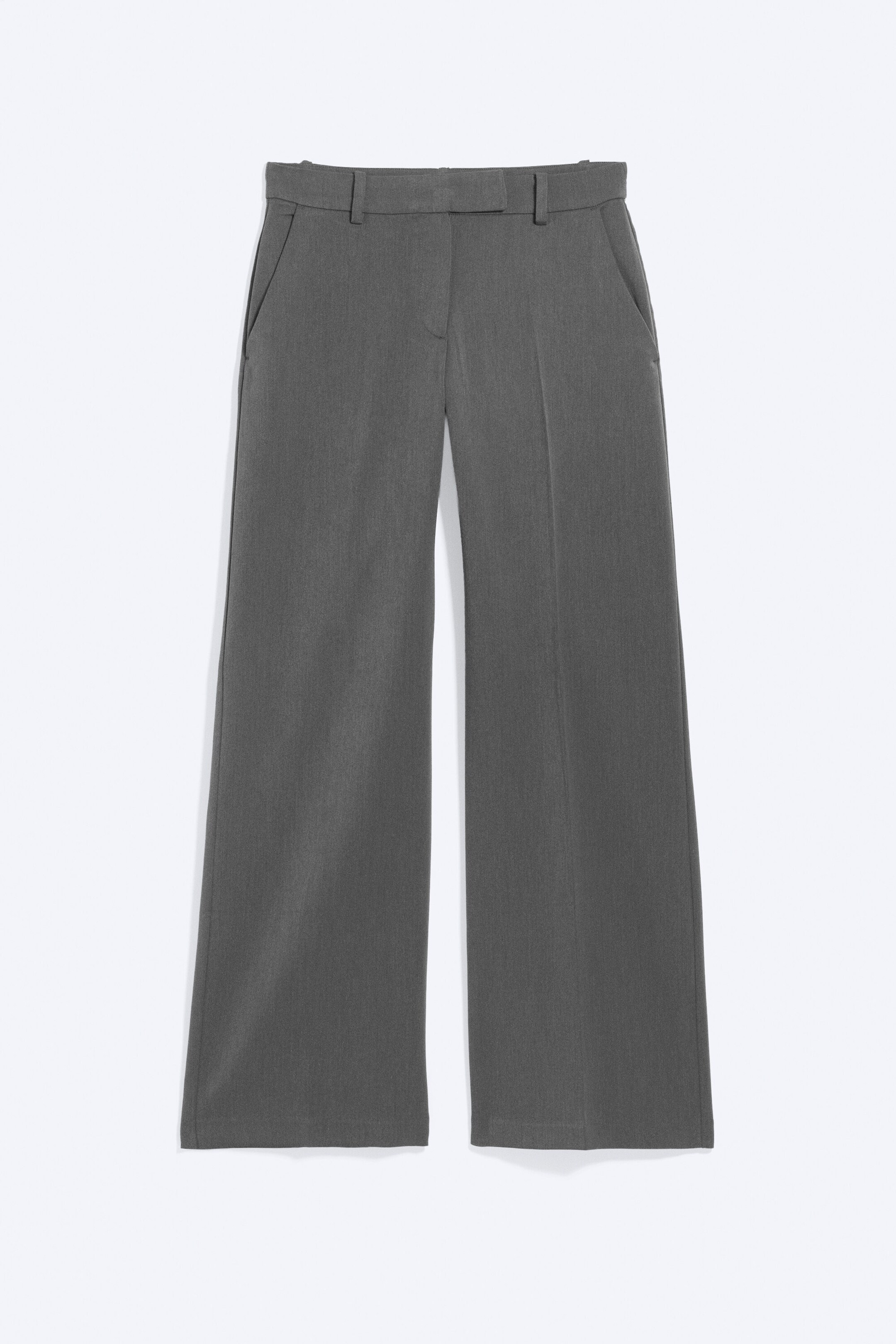 Gris foncé chiné - Pantalon de costume taille basse - 0