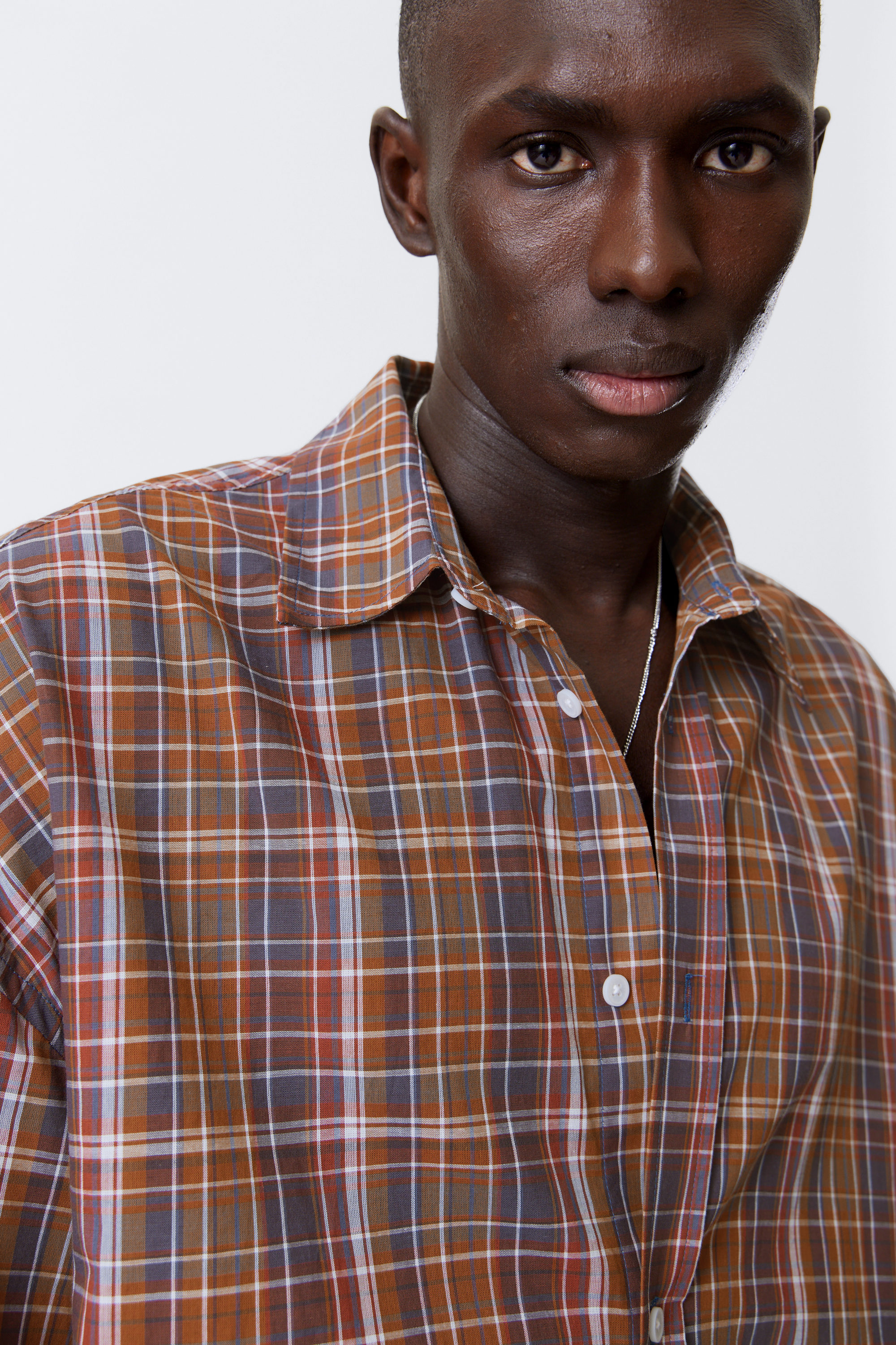 Red Multi Checkr - Checked Oversized Short Sleeve Shirt - 2