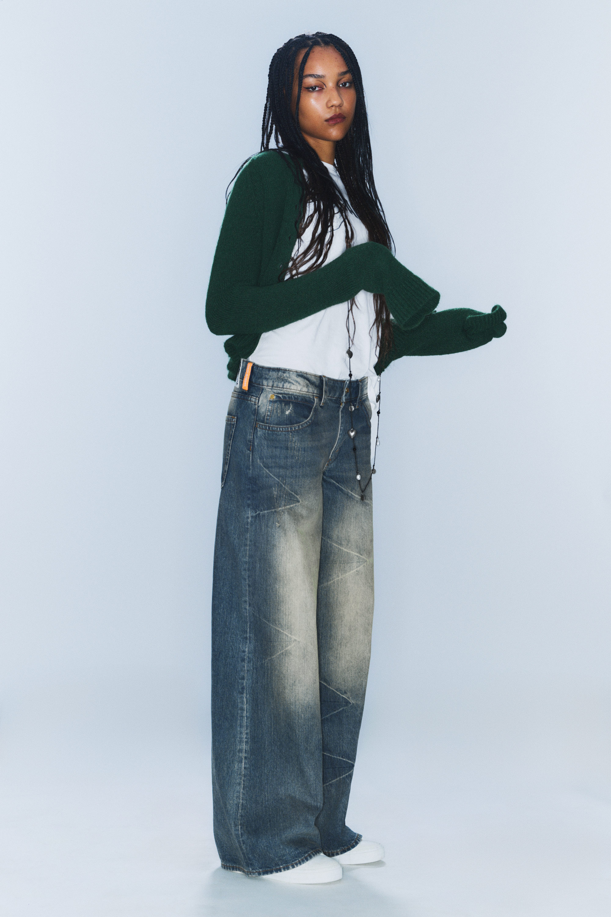 Canyon Blue - Mörkblå - Poser Regular Waist Loose Wide Jeans - 2