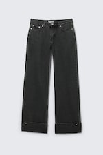 Elegie Black - Noir - Jean ample taille basse à jambes larges et ourlets - 6