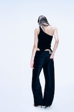 Blue Rinse - Dark Blue - LOW RISE LOOSE WRAP-AROUND JEANS - 2