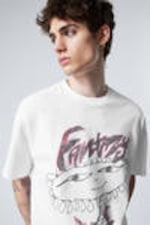 White - Fantazy Flower - Great Boxy Printed Graphic Tee - 1