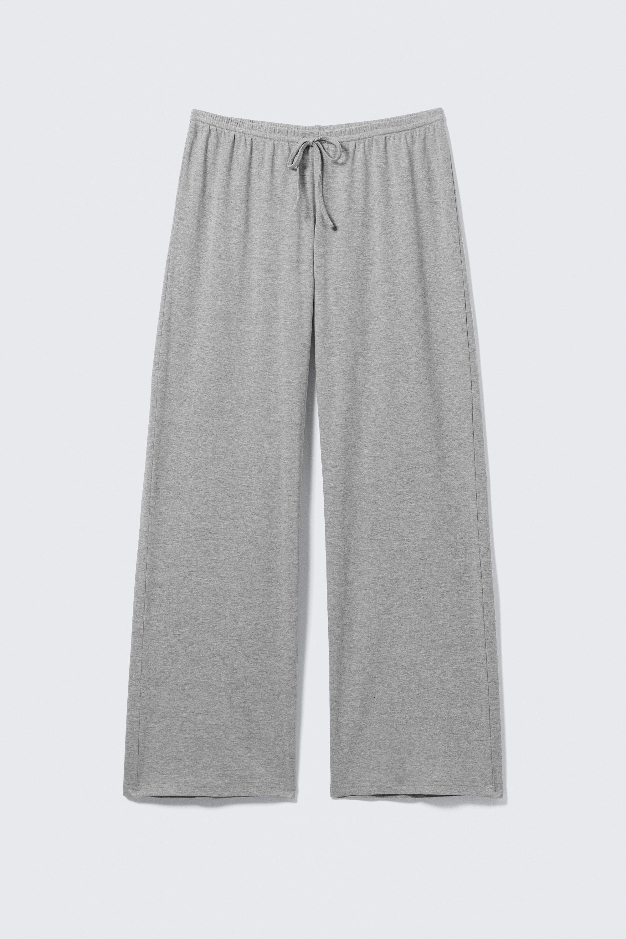 Grey Melange - Mid Rise Relaxed Pyjama Trousers - 4
