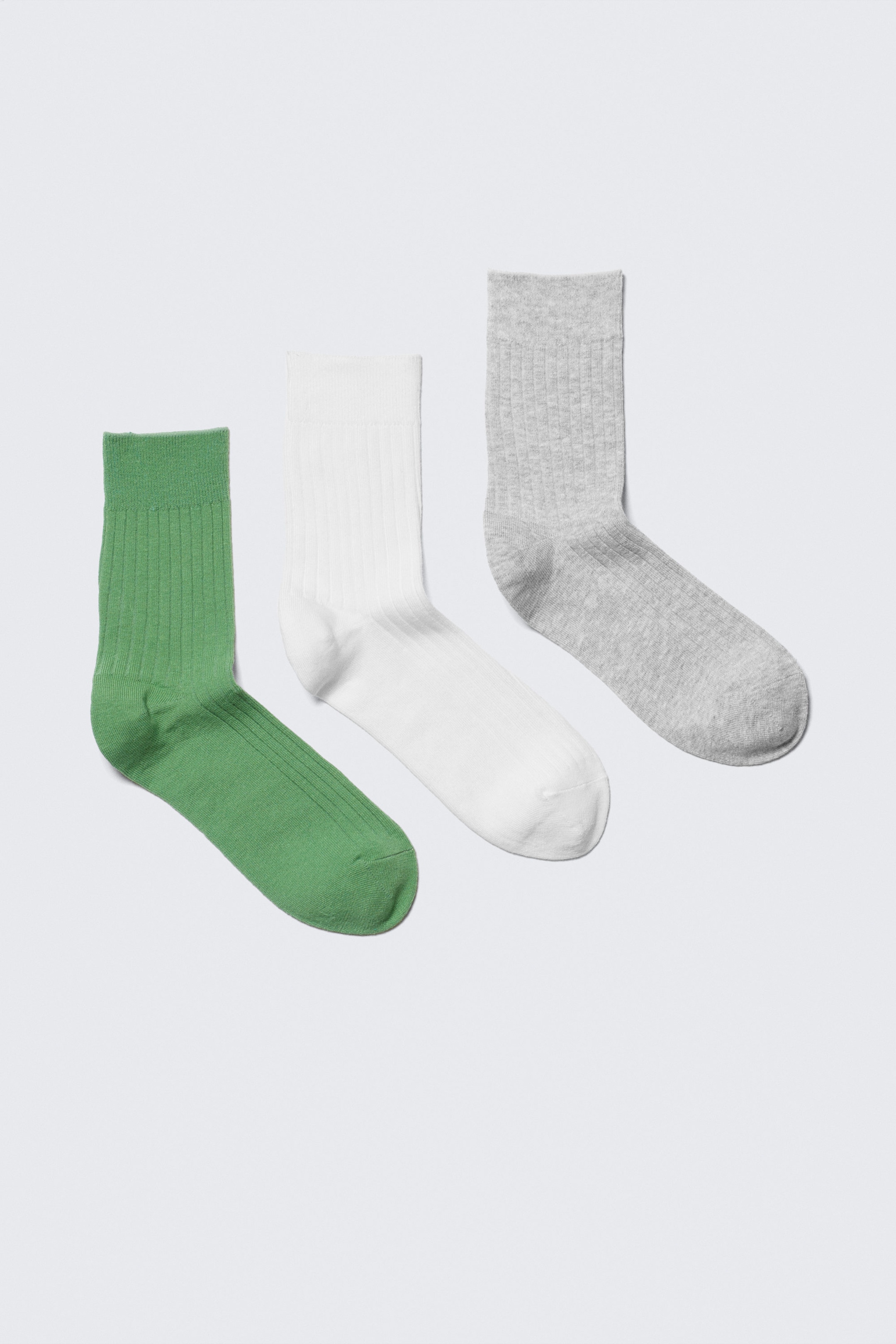 Grön/Vit/Grå - 3-pack strumpor Selma - 0