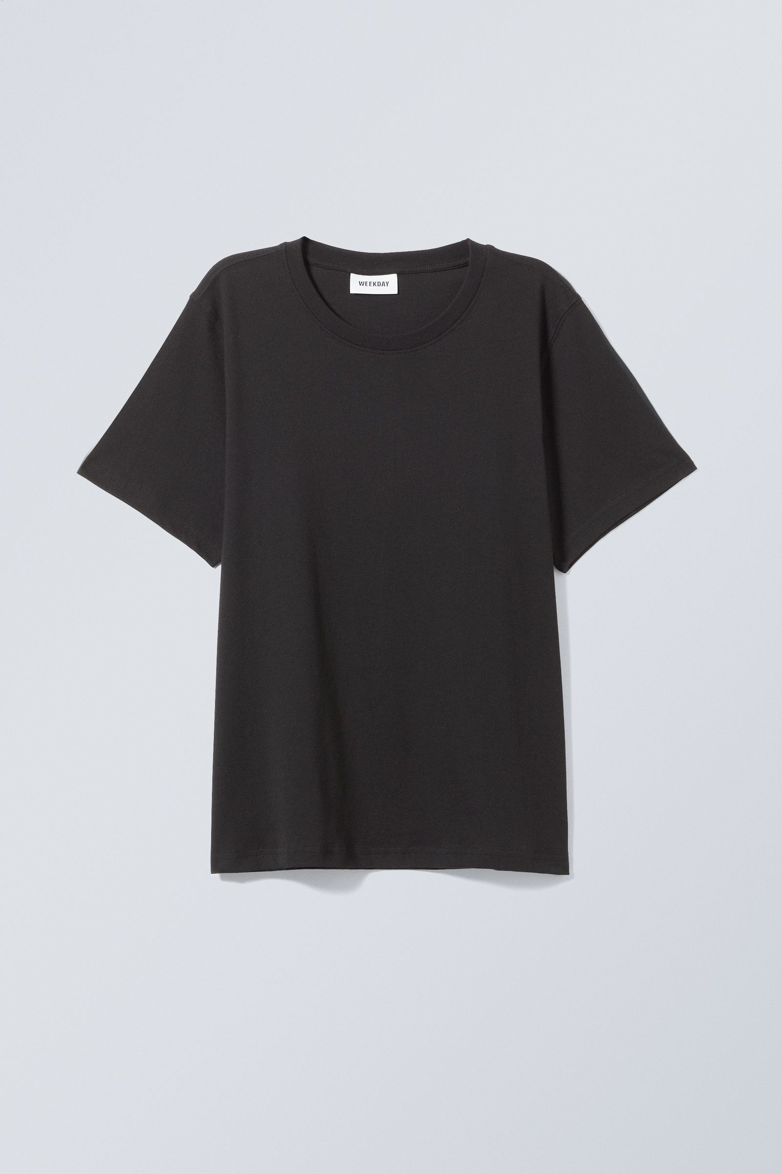 売れ筋商品|||ウィークデイ Tシャツ レディース トップス ESSENCE  - Basic T-shirt - black essence standard t-shirt - Black | Weekday WW