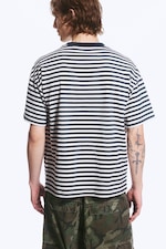 White - Navy Stripe - LOOSE FIT T-SHIRT - 3