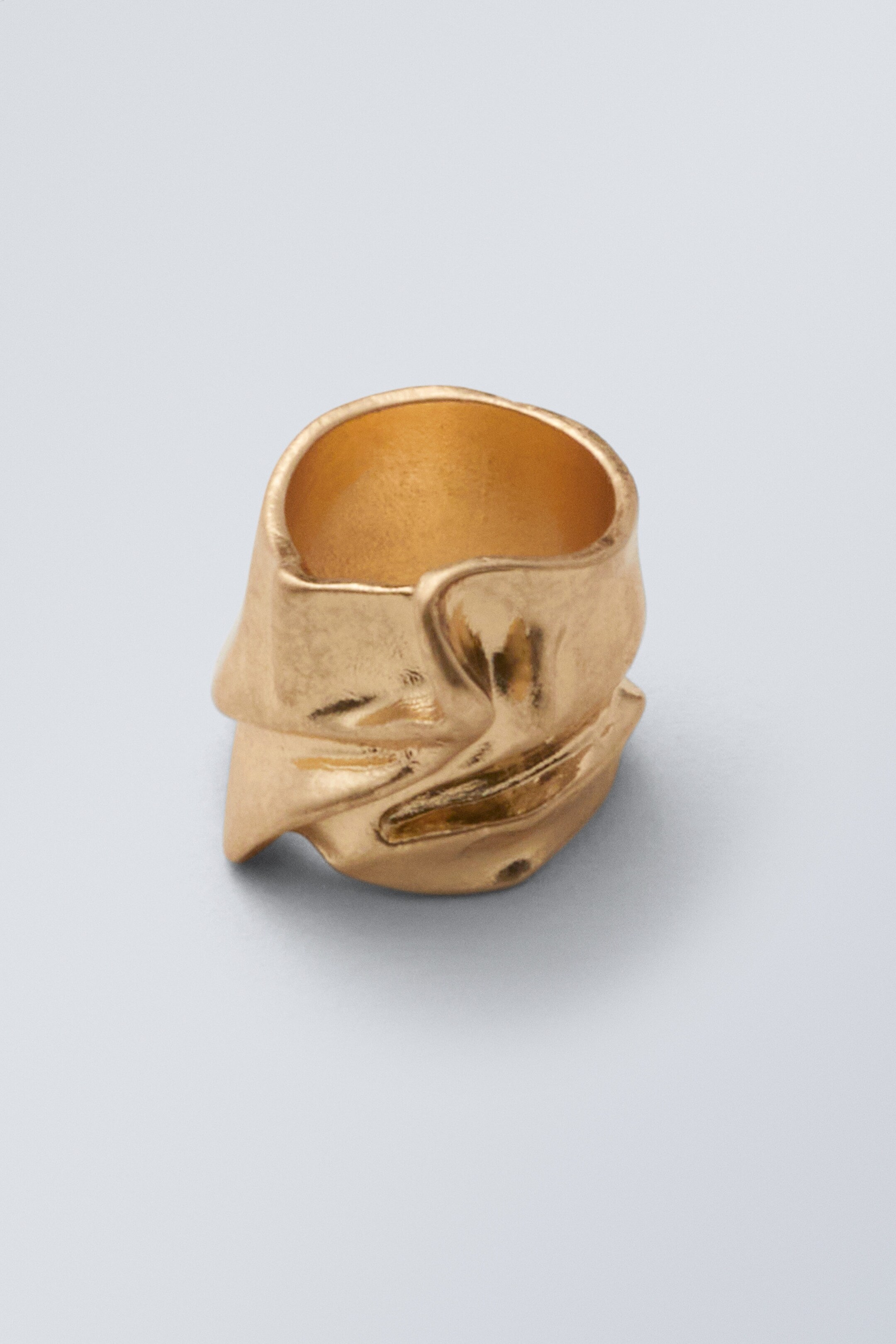 Goud - Ivy ring met gekreukt detail - 0