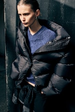 Black - Oversized Recycled Down Puffer Jacket - 2