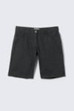 Dunkelgrau kariert - Karierte, knielange Shorts aus Baumwoll-Twill - 4