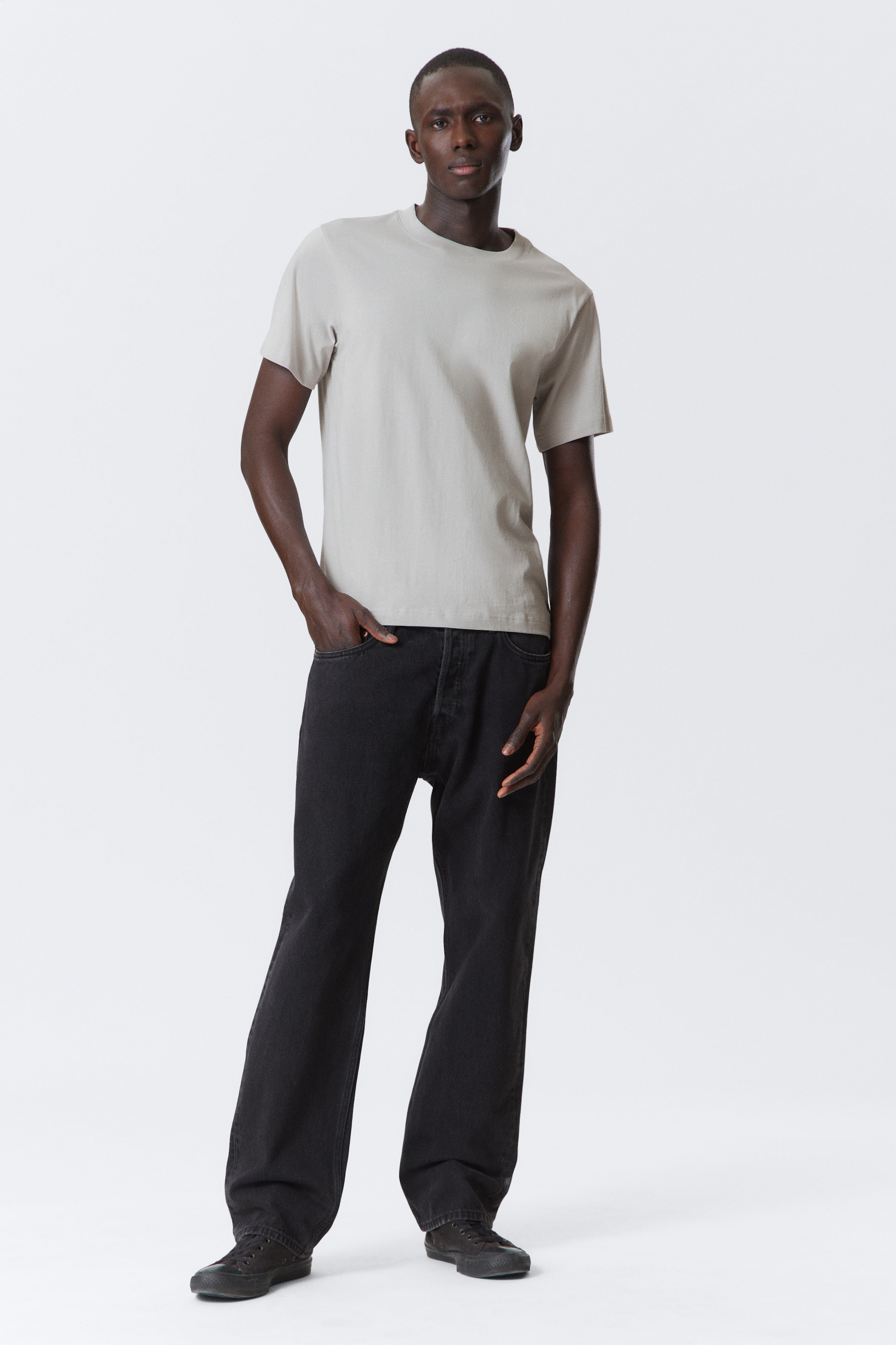 Größeres Bild anzeigen: Kurzes, schweres Boxy-T-Shirt - Hellgrau - Men | H&M AT 2