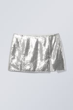 Silver - Moa Sequins Skirt - 0