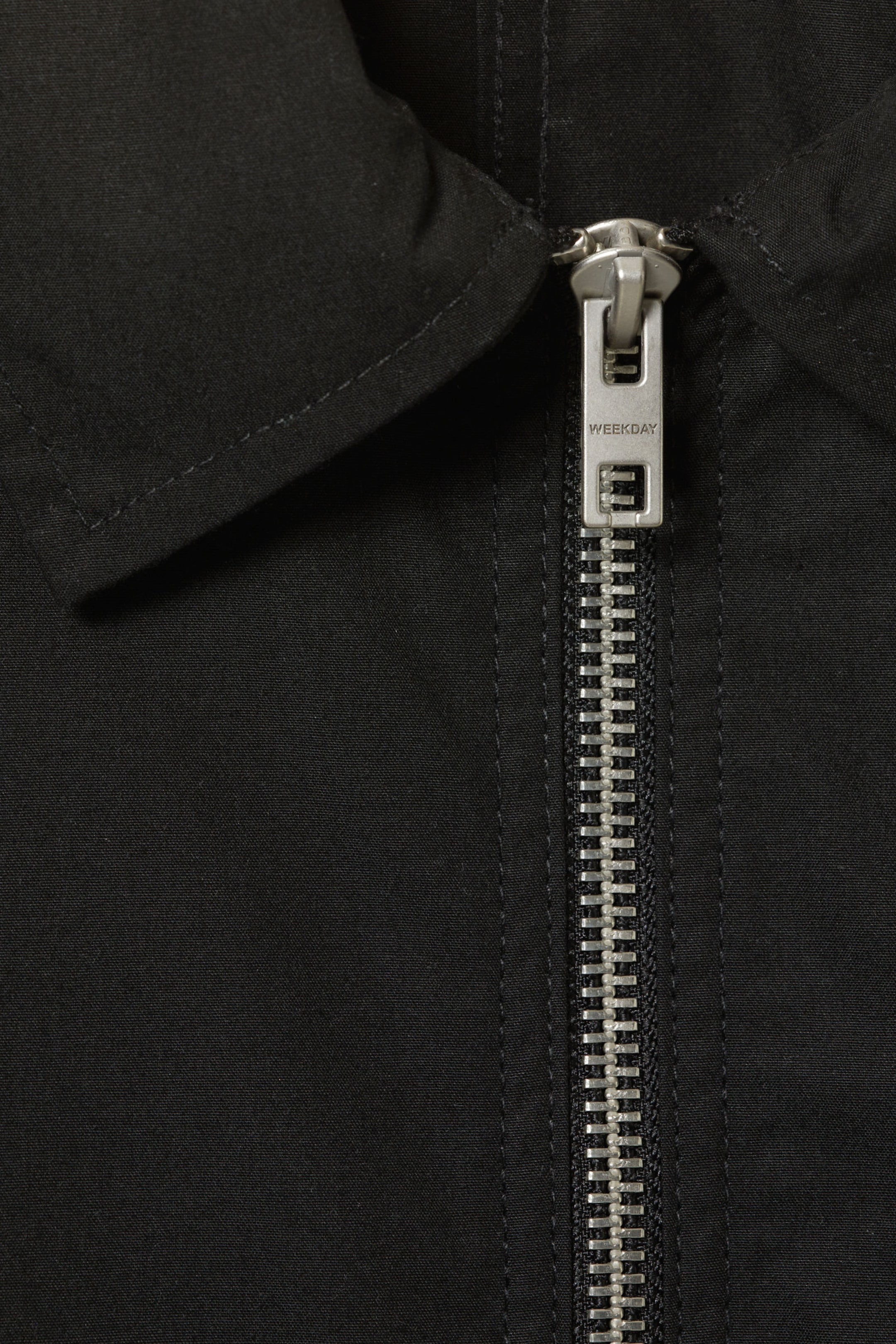 Zwart - Minimalistisch jack met rits - 4