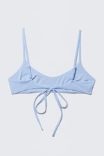 Light Blue - Strappy Bikini Top - 1