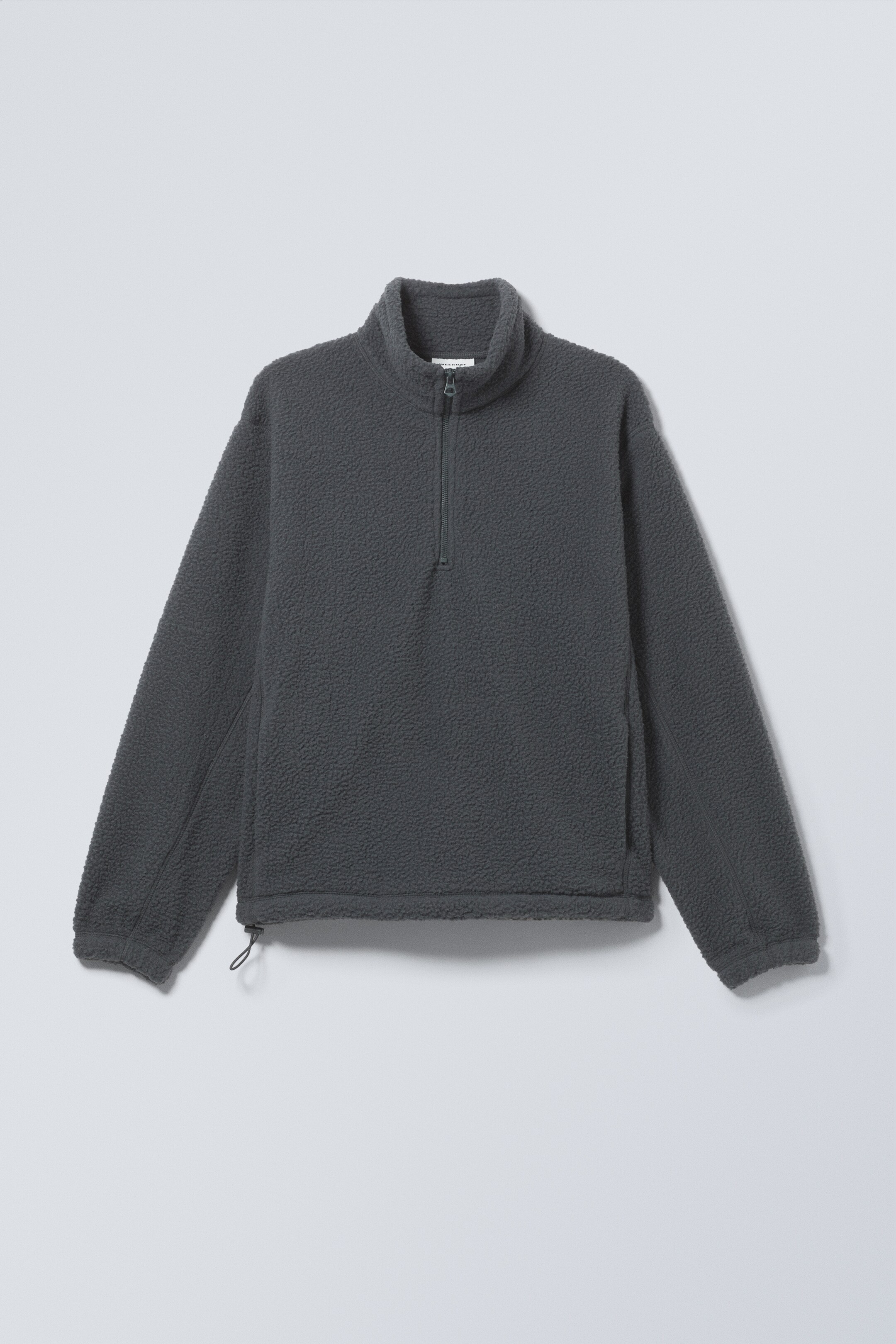 Visa större bild: Fleecetröja med halv dragkedja - Mörkblå - HERR | H&M SE 1