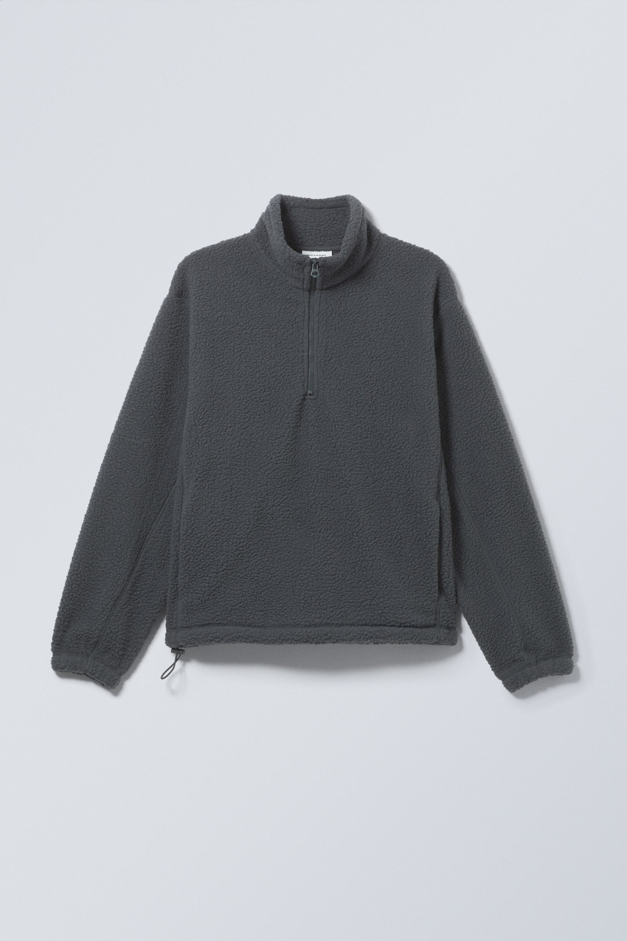 Dunkelblau - Fleece-Pullover mit Half-Zip - 1