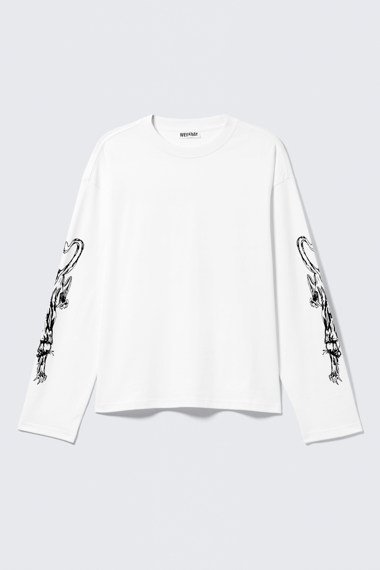 Great Boxy Graphic Long Sleeve T-shirt - White - Angry Panthers/Bílá - Airways/Černá - Midnight Nightmare/Vypraná šedá - Virtual Mission/Bílá - Skull Flame/Tmavě šedá - Big Mess