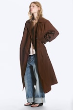 Brown - Oversized trenchcoat - 3