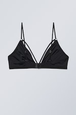 Zwart - Meg triangelbralette met bandjes - 1