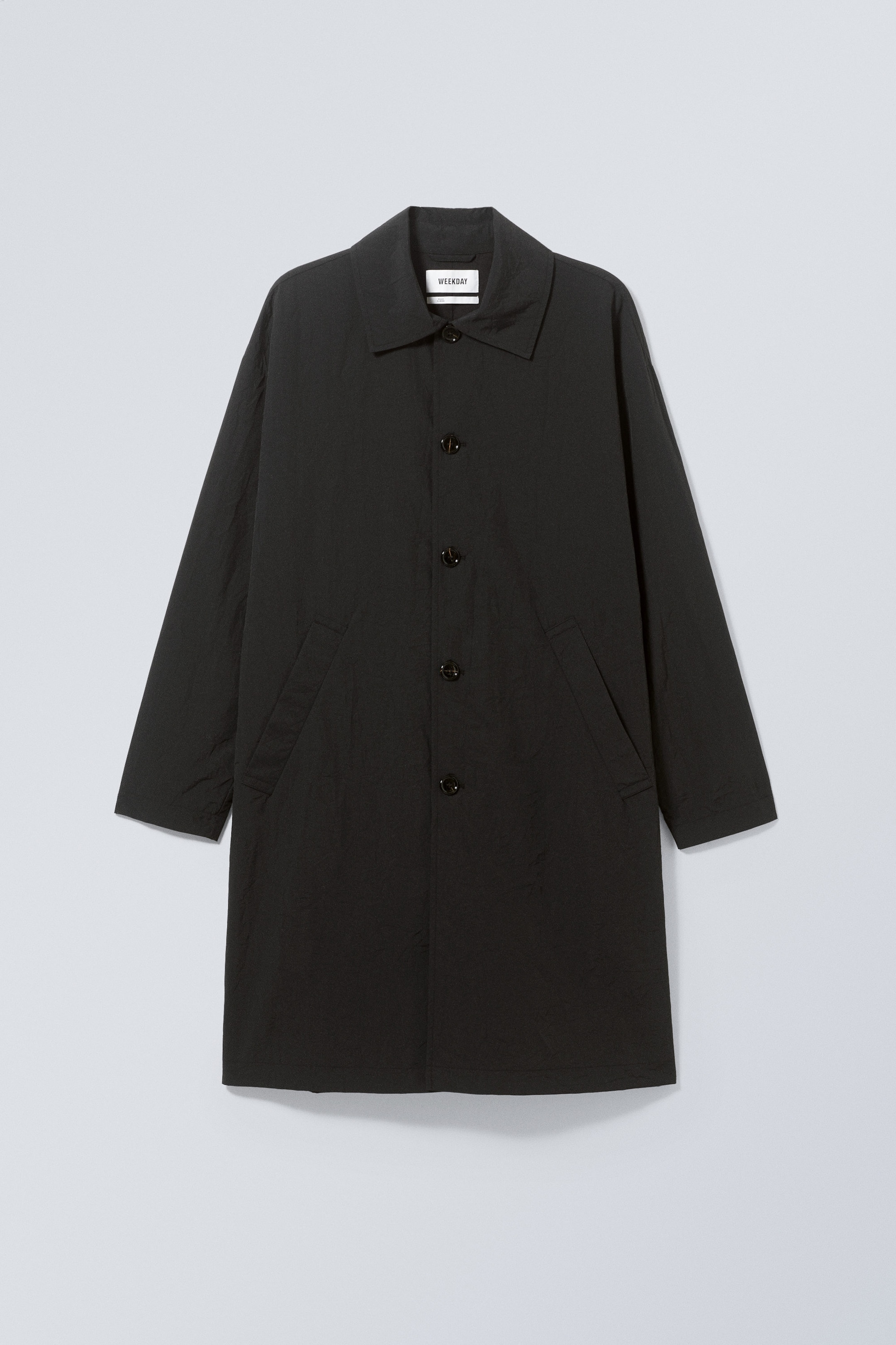 Schwarz - Oversized-Mantel aus Nylon Matty - 0