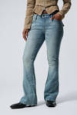 Turquoise Dust - Mittelblau - Flame Low Rise Slim Flared Leg Twist Jeans - 1