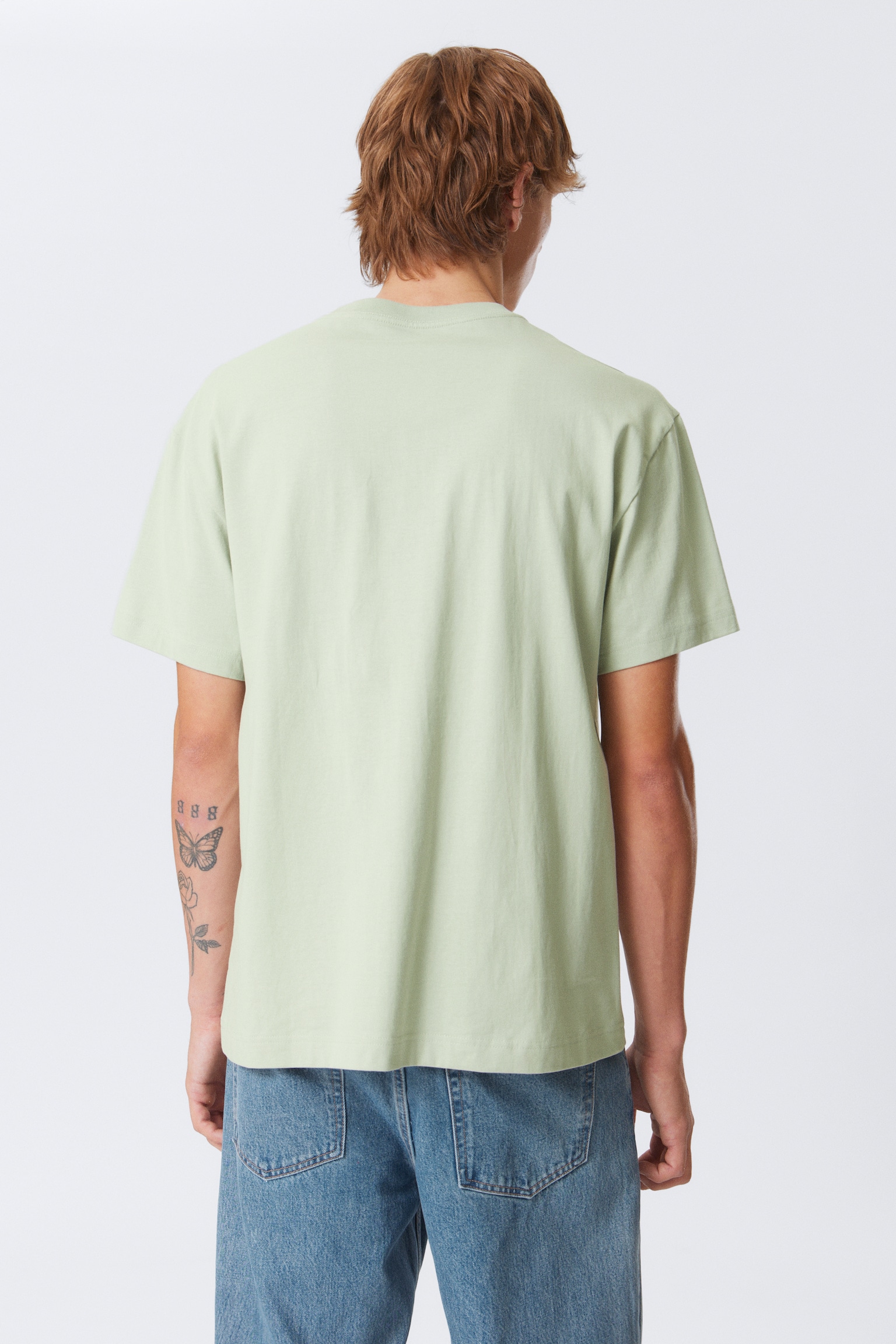 Oversized Heavyweight T-shirt - Pastellgrön/Klarblå/Vit/Khakigrön/Svart/Off-svart - 3