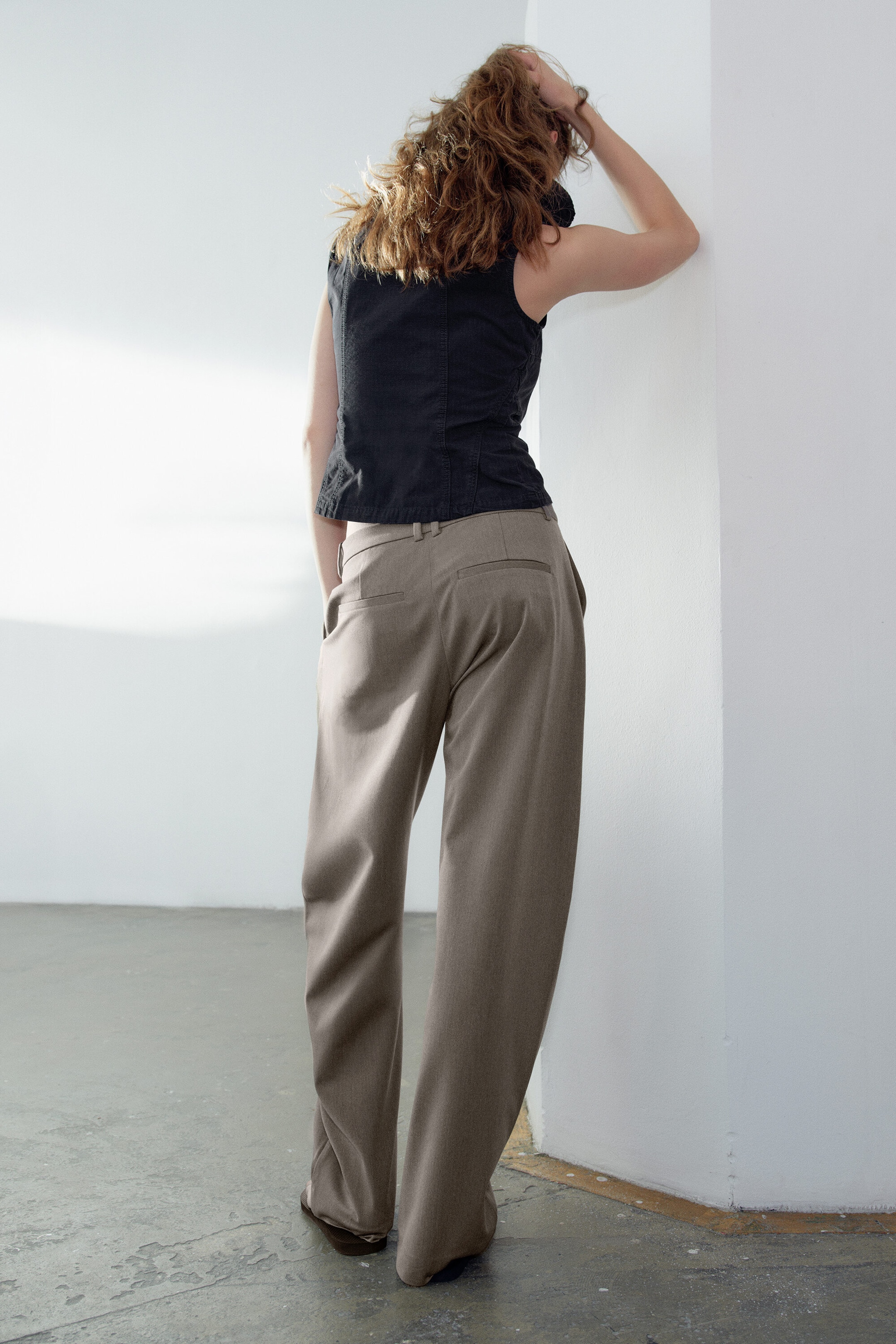 Taupe foncé - Pantalon habillé Barrel - 2