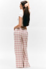 Pink & Weiß kariert - Flanell-Pyjamahose - 3