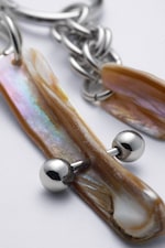 Argent - Boucles d'oreilles pendentifs coquillages - 2