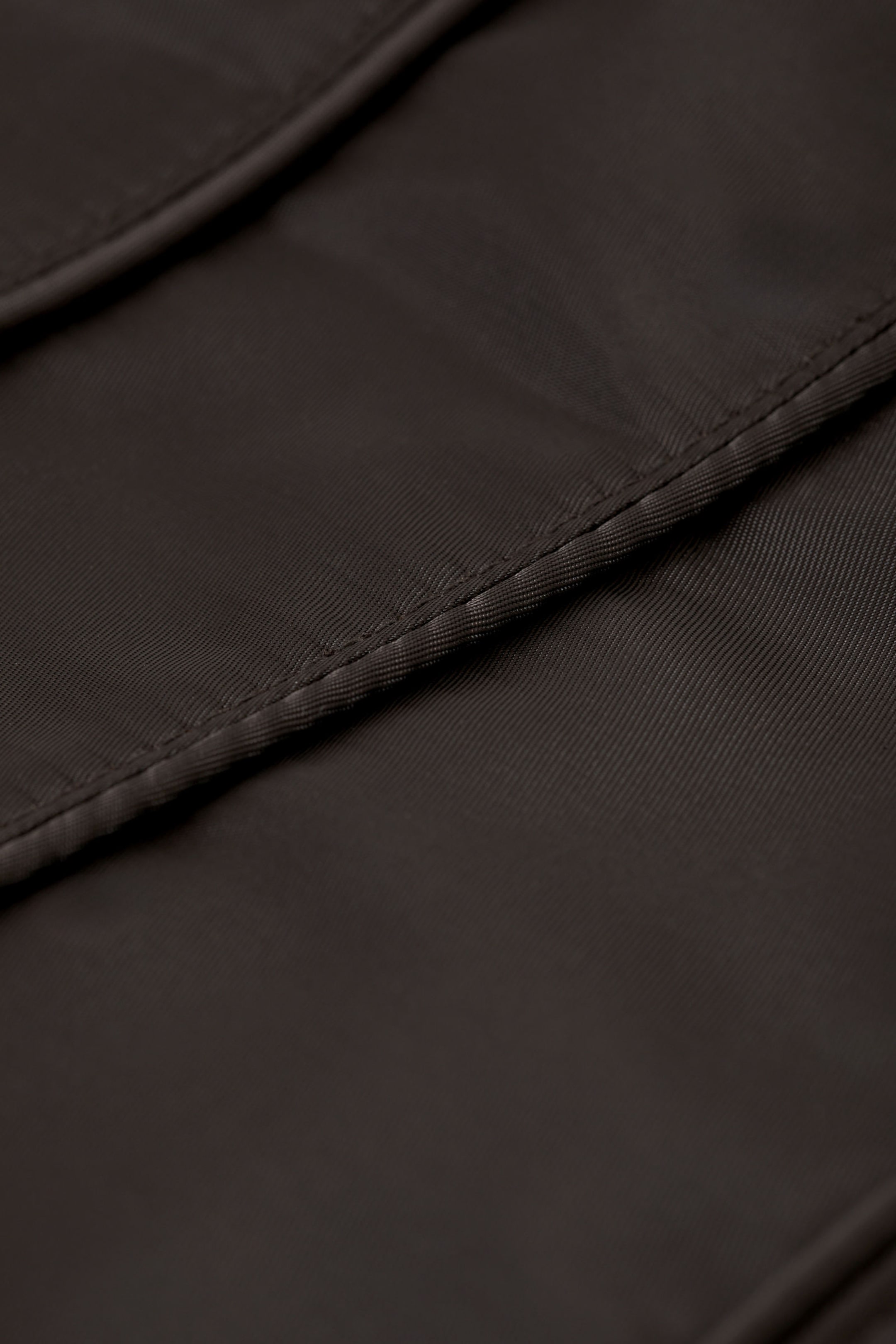 Dark Brown - Piped Shoulder Bag - 1