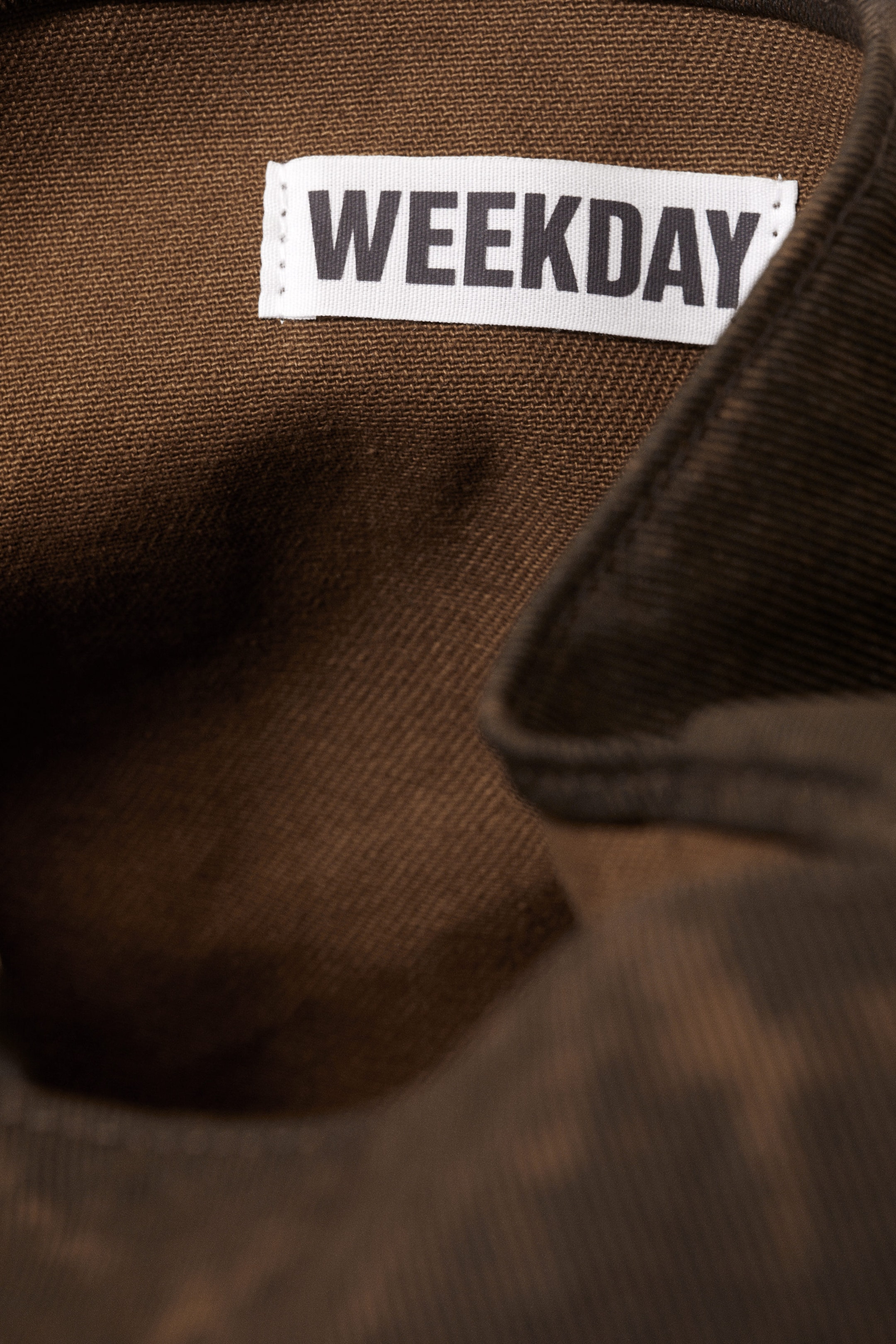 Dark Brown - Soft Canvas Shoulder Bag - 2