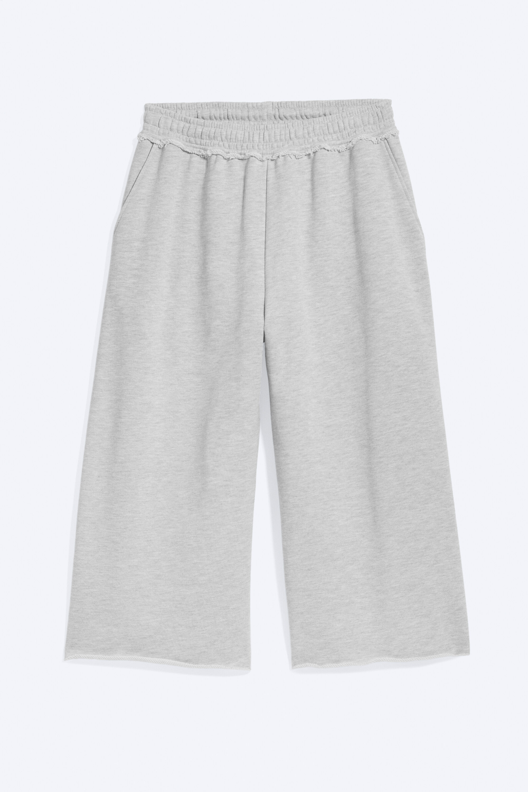 terry 7/8th trousers - Light Dusty Grey Melange | Weekday EU