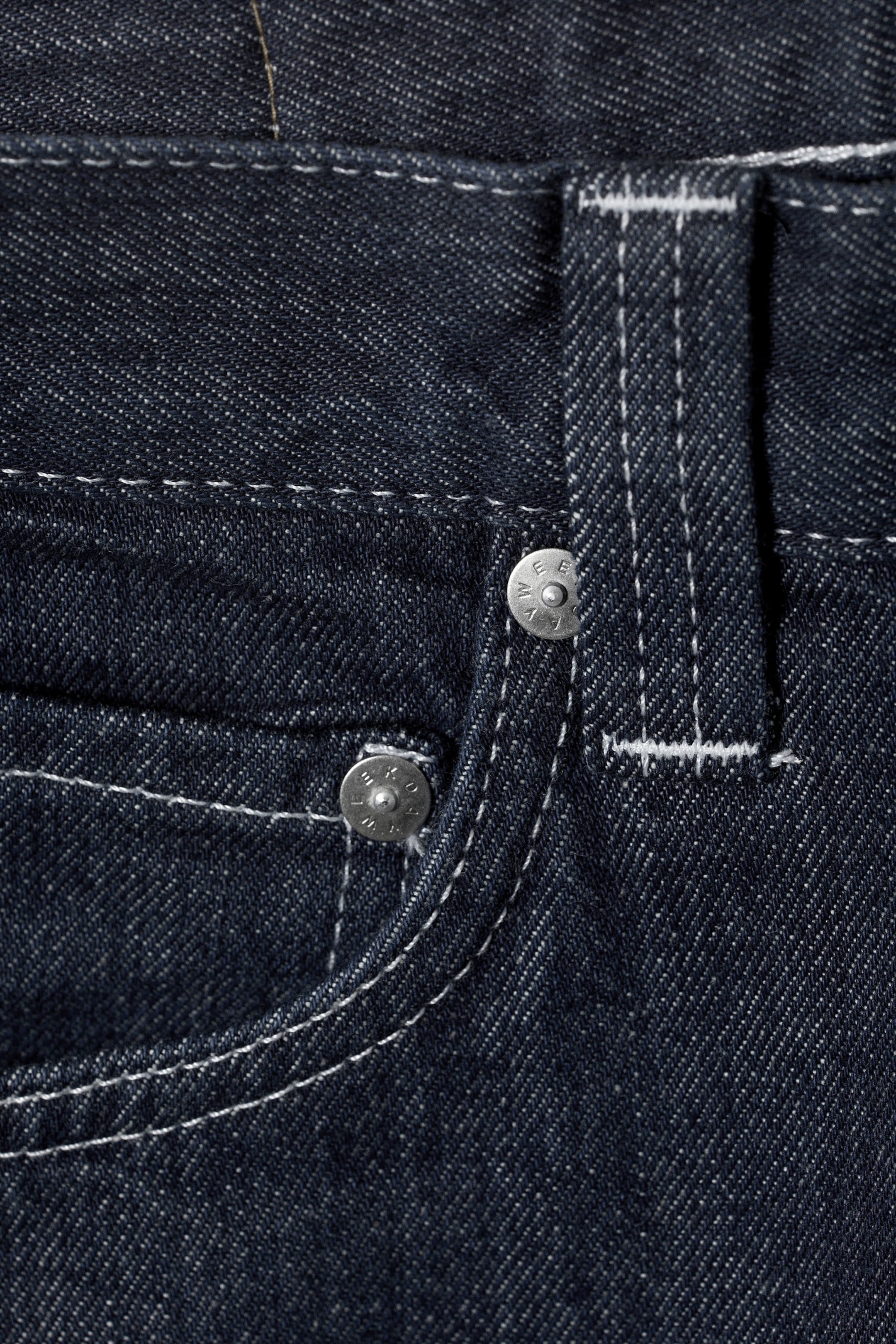 Blue Rinse - Astro Mid Waist Loose Baggy Denim Shorts - 1