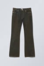 Erdiges Blau - Motion – Schmal geschnittene Bootcut-Jeans - 0