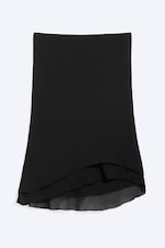 Black - A-Line Midi Skirt - 4