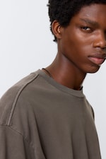 Dark Brown - Loose Boxy T-shirt - 1